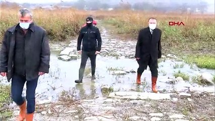 Terkos Gölü’nde su çekilince tarihi yol ortaya çıktı