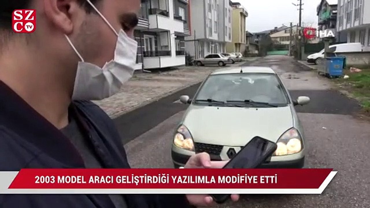 Babasına ait 2003 model otomobili geliştirdiği yazılımla modifiye etti