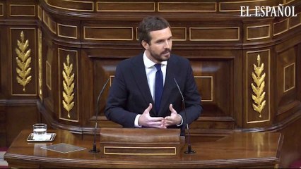 Casado afea a Sánchez que "presuma de gestión" y le pide que "dé la cara como Merkel, con lágrimas"