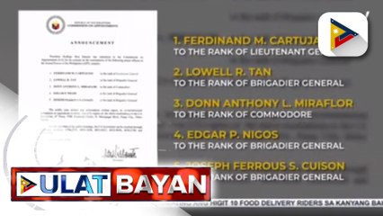 #UlatBayan | Pangalan ng ilang AFP officials, isinumite na ni Pangulong #Duterte sa CA para sa kanilang nominasyon