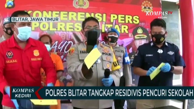Polres Blitar Tangkap Residivis Pencurian Sekolah