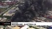 Recycling plant engulfed by large fire in Brisbane