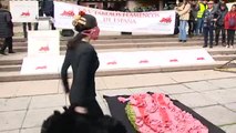 Los tablaos flamencos piden ayuda con una performance frente al Ministerio de Cultura