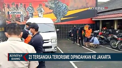 23 Tersangka Terorisme Dipindahkan ke Jakarta dari Lampung