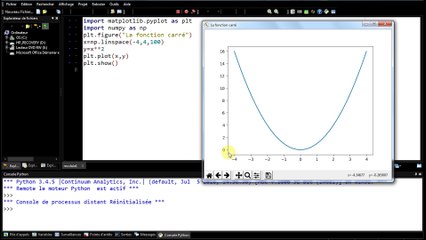 Python : représentation graphique d'une fonction