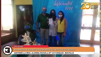 Alumnos de Iguazú celebraron su acto de colación
