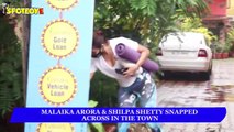 Malaika Arora & Shilpa Shetty snapped across in the town