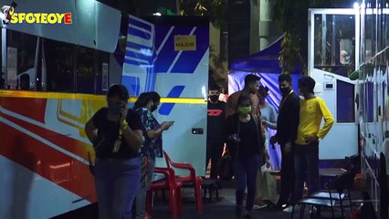 Siddhant Chaturvedi and Ishaan Khatter snapped at film city