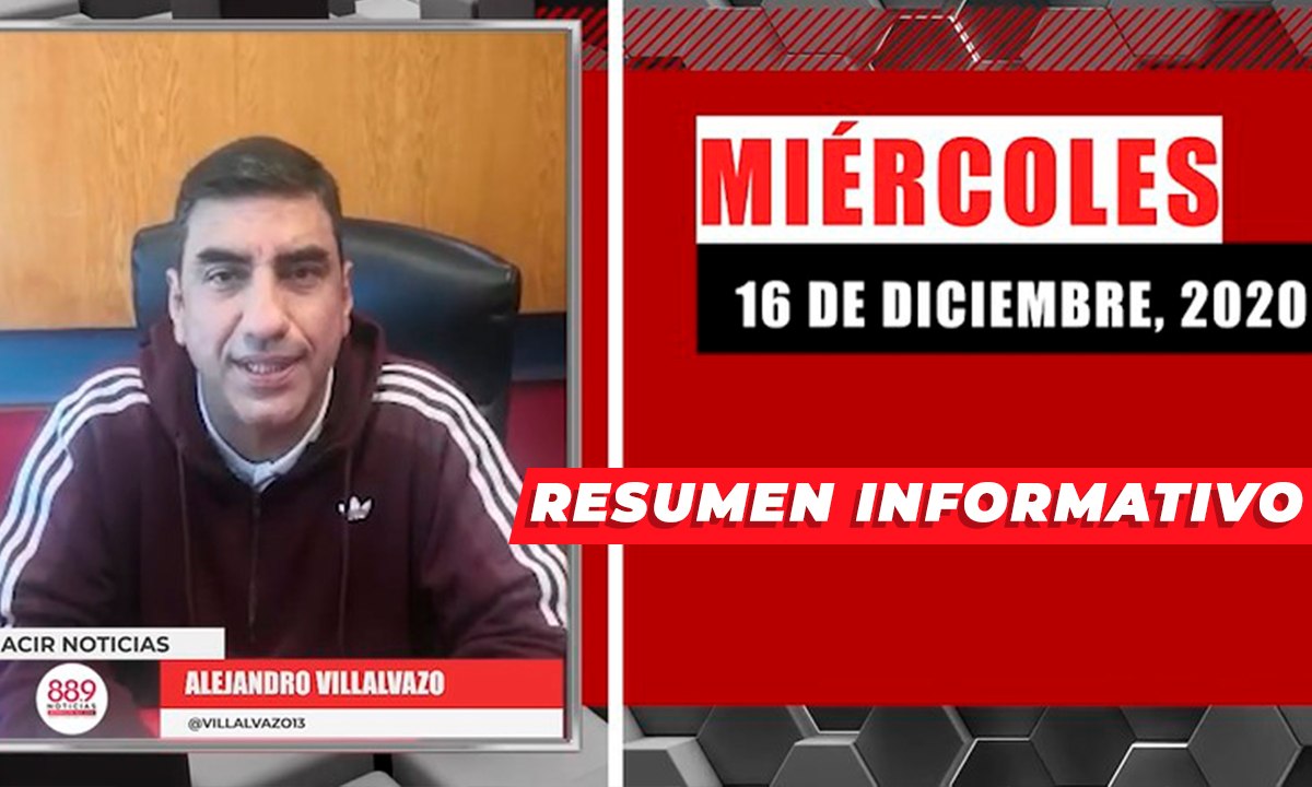 Resumen de noticias miércoles 16 de diciembre...