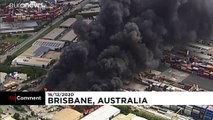 شاهد: حريق هائل في مصنع لإعادة التدوير في أستراليا