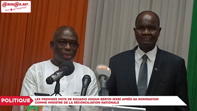 Politique : Les premiers mots de Kouadio Konan Bertin (KKB) après sa nomination comme ministre de la réconciliation nationale