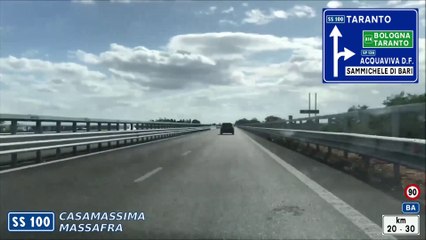 Driving in ITALY - Puglia - Gioia del Colle State Highway