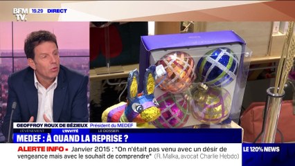 Geoffroy Roux de Bézieux: "Ce qu'on demande au gouvernement, c'est de trouver les mesures sanitaires secteur par secteur pour pouvoir rouvrir" - 16/12