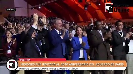 Misiones fue invitada al acto aniversario del acuerdo de París