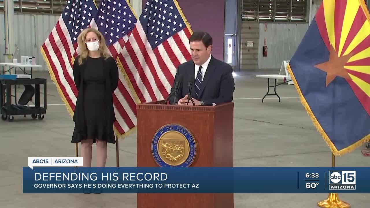 Governor Ducey defends his record