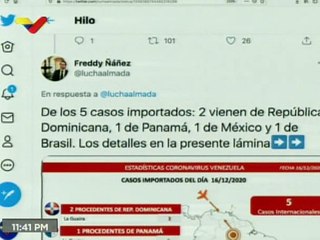 COVID-19 | Venezuela registra 232 casos comunitarios, 5 importados y tasa de recuperación 95%