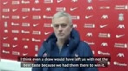 Descargar video: Mourinho disappointed Spurs couldn't get a result at Anfield