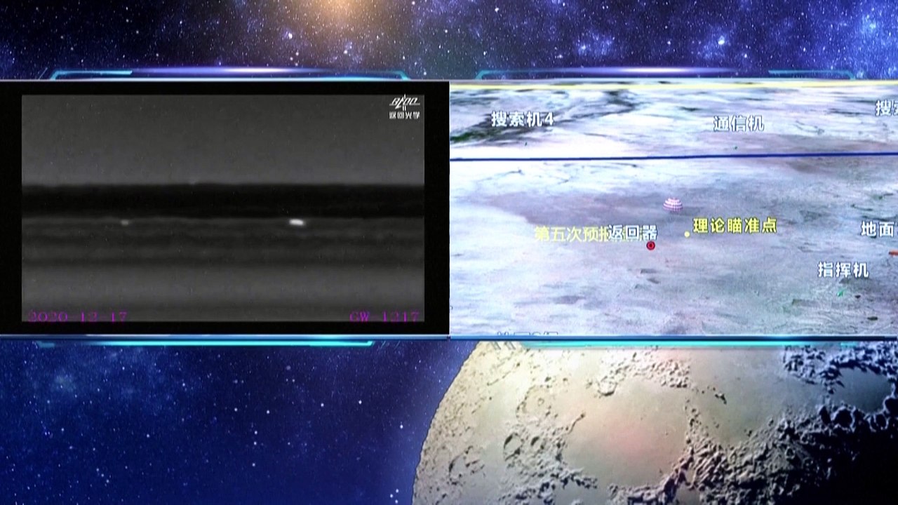 China feiert: Raumsonde 'Chang'e 5' bringt Bodenproben vom Mond zur Erde