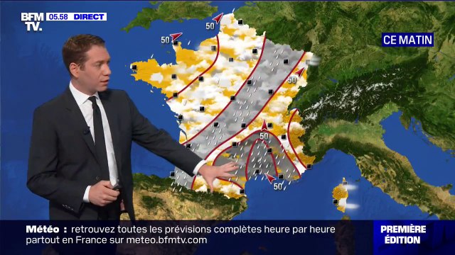 Un temps marqué par plusieurs perturbations passagères sur l'Est ce jeudi