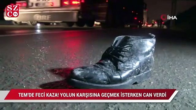 TEM’de karşıya geçerken feci şekilde can verdi