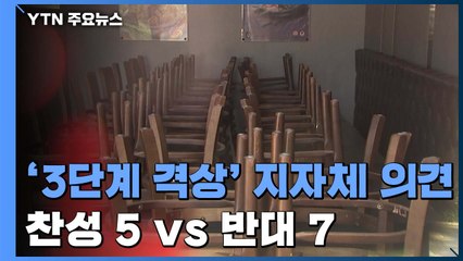 '3단계 격상' 지자체 의견은? 찬성 5 vs 반대 7 vs 기타 3 / YTN