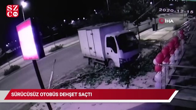 Sürücüsüz otobüs dehşet saçtı