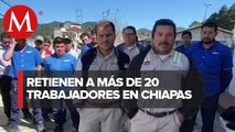 En Chiapas, pobladores retienen a empleados para exigir liberación de un preso