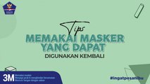 Tips Memakai Masker Kain