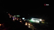 Bolu Dağı Tüneli Ankara istikameti trafiğe kapatıldı, D -100'de  trafik durma noktasına geldi