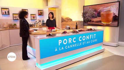 Porc confit à la cannelle et au cidre