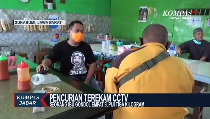 Kamera Rekam Ibu di Sukabumi Curi Tabung Gas
