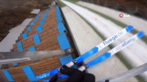Kayakla atlama milli takımı sporcusu Fatih Arda İpcioğlu’ndan nefes kesen uçuş