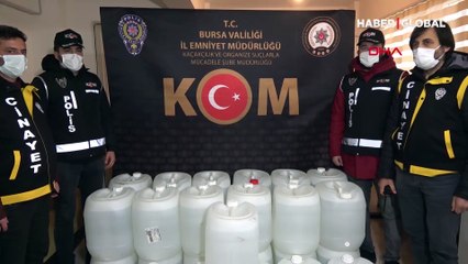 Bursa'da 1 ton daha sahte içki ele geçirildi