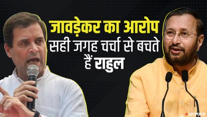 Prakash Javadekar का पलटवार- एजेंडे वाली बैठक में नहीं आते Rahul Gandhi, कल मीटिंग से भाग गए
