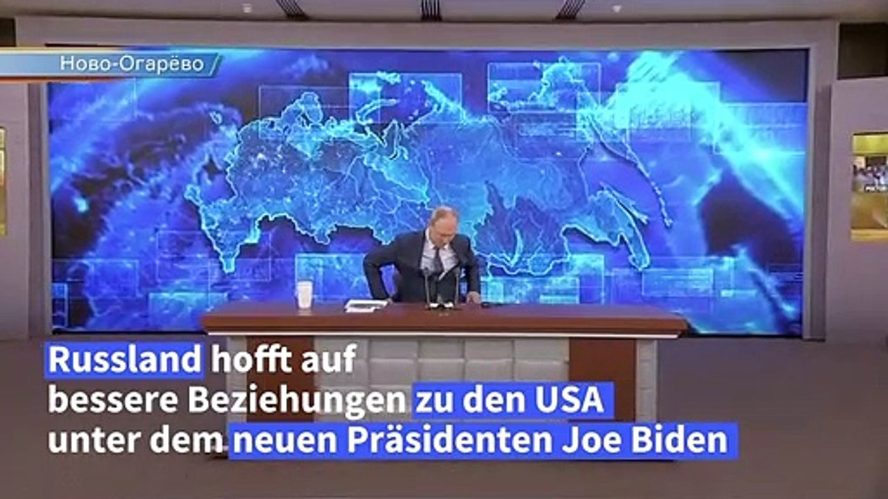Putin hofft auf bessere Beziehungen zu den USA unter Biden