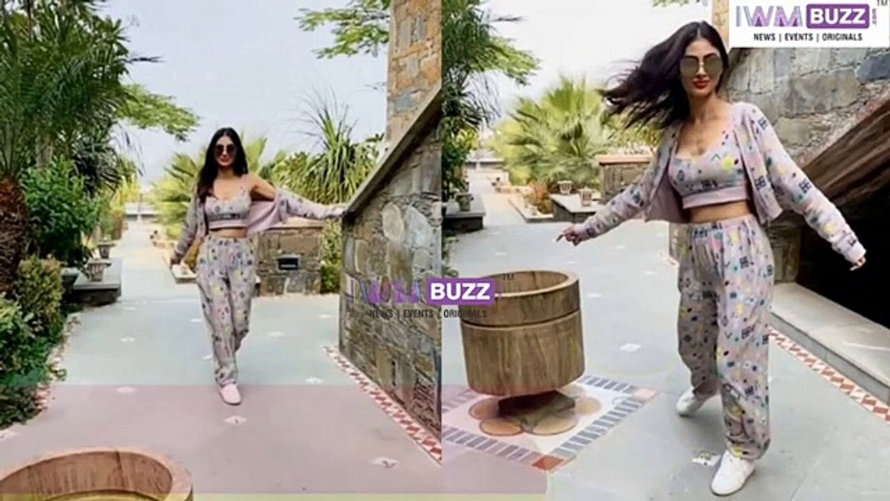 Mouni Roy Walks Like A Diva In Printed Bohemian Outfit