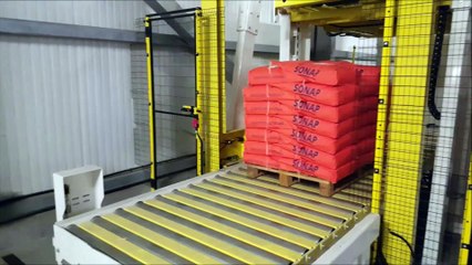 ROBOT DE PALETTISATION et MISE EN BOX/ Palletizing robot & case packing