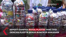 Inovatif! Manfaatkan Sampah Plastik Jadi Hiasan Taman