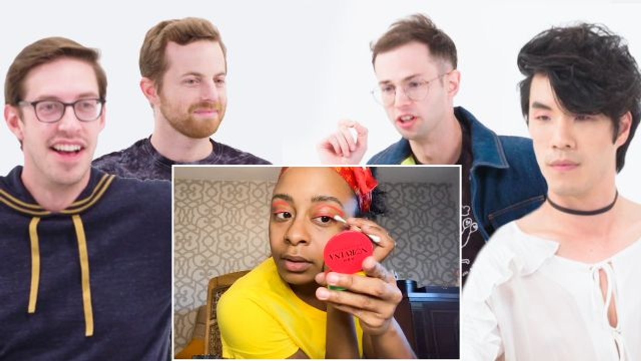 The Try Guys Narrate a Makeup Tutorial