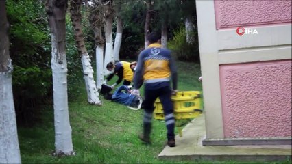 Polisi görünce 3. katın penceresinden atladı