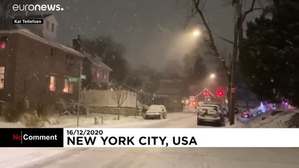 New York se réveille sous la neige