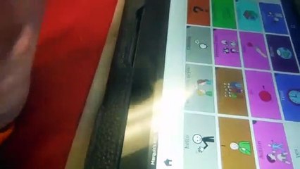 Adult with Autism using socail language with Coughdrop