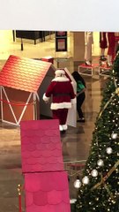Santa Suspiciously Heads Inside Tiny House