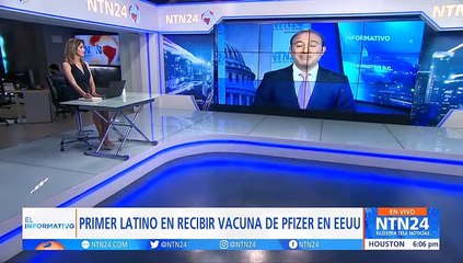 Christian Arbeláez, primer latino en recibir la vacuna de Pfizer contra la covid-19 en EEUU