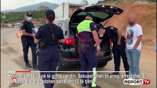 Ngjarjet e fundit kriminale, policia kontrolle masive, 9 në pranga,sekuestrohen drogë e armë zjarri