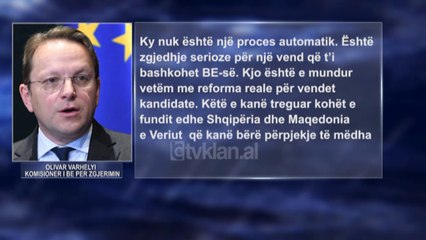 Varhelyi: Shqiperia dhe RMV merituan negociatat | Lajme-News