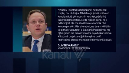 KOMISIONERI VARHELY, OPTIMIST PËR RRUGËTIMIN E SHQIPERISË NË BE - News, Lajme - Kanali 7