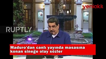 Maduro'dan canlı yayında masasına konan sineğe olay sözler