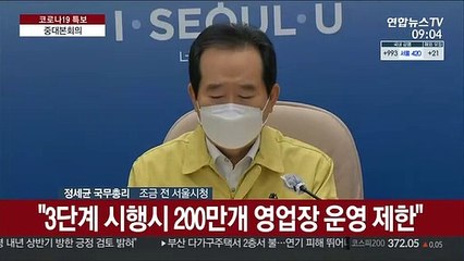 [현장연결] 정총리 "3단계 격상, 필요한 시점에 과감히 결정"