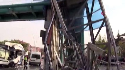 Ankara'da otobüs kazası: 9 kişi yaralandı